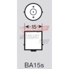 Izzó 12V 10W BA15S RMS