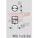 Izzó 12V 3W T10 üvegfoglalat RMS W2,1x9,5d Izzó 12V 3W T10 üvegfoglalat RMS W2,1x9,5d