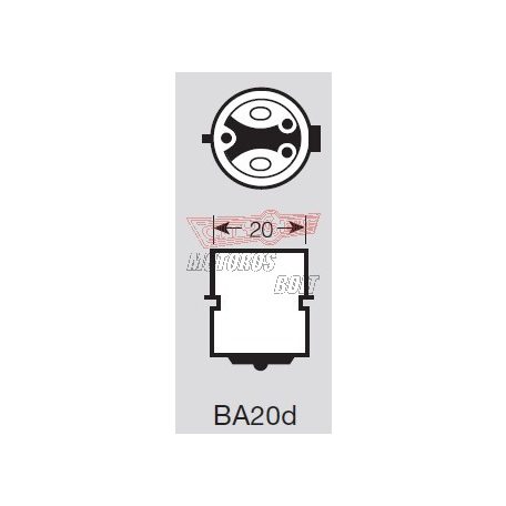 Izzó 12V 35/35W BA20D RMS E-jeles!!