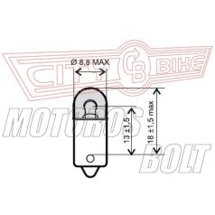 Izzó 6V 4W BA9S RMS