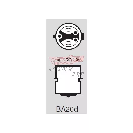 Izzó 12V 35/35W BA20D halogén RMS