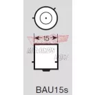 Izzó 12V 21W BAU15S 130fok sárga RMS