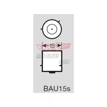 Izzó 12V 21W BAU15S 130fok sárga RMS