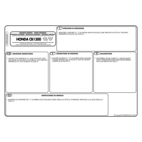 Csomagtartó alap Honda CB 1300 / CB 1300 S (03-09) GIVI