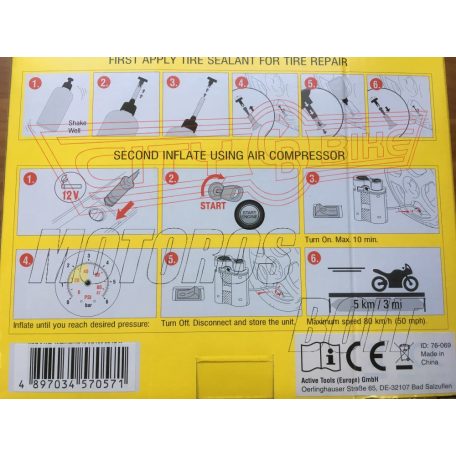 Defektjavító készlet  AIR Man  kompresszoros