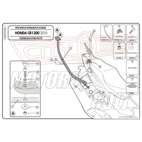 Csomagtartó alap Honda CB 1300 S (10-15) GIVI