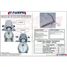 Plexi-szélvédő Piaggio Beverly 125/300/350ccm 2010-től Fabbri - TARTÓVAL