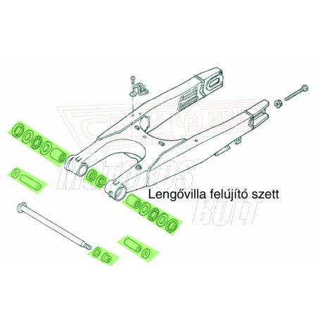 Lengővilla felújító Yamaha T-Max / V-Max/ XVS ALL BALLS