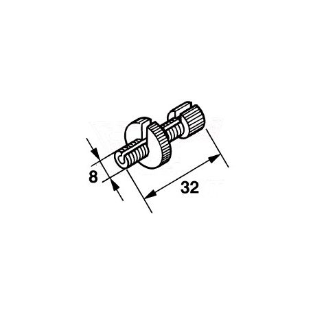 Bowdenállító-csavar M8x1,25  kuplungkarhoz