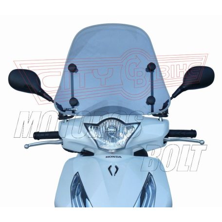 Plexi-szélvédő Honda SH 125i-150i ccm 2013-2016 Fabbri füst színű - TARTÓVAL