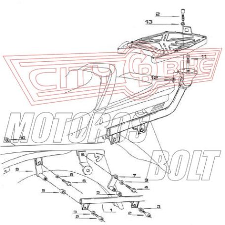 Csomagtartó kar Yamaha FJ 1100 / Yamaha FJ 1200 (87-99) GIVI