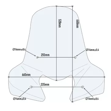   Plexi-szélvédő Honda Vision 50-110 (11-26) / Honda SH 300I (07-14) / Keeway Logik 125-150 (13-15) / Yamaha Delight 125 (2017-2018) GIVI