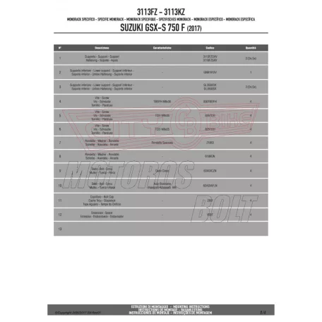 Csomagtartó alap Suzuki GSX S750 (2017-2021) GIVI