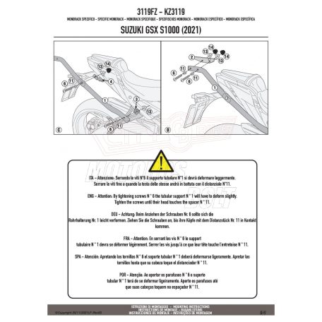 Csomagtartó alap SUZUKI GSX S1000 (21-24) GIVI