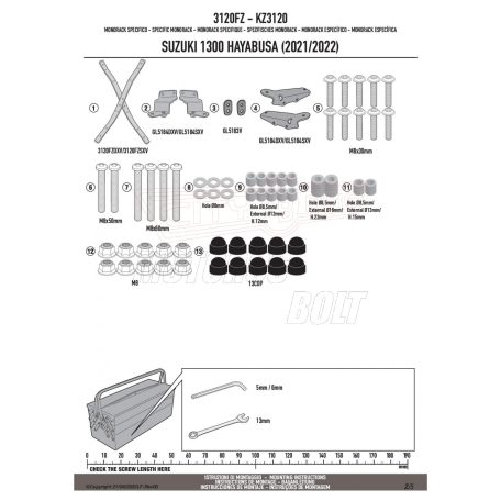 Csomagtartó alap SUZUKI HAYABUSA 1300 (2021-2024) GIVI