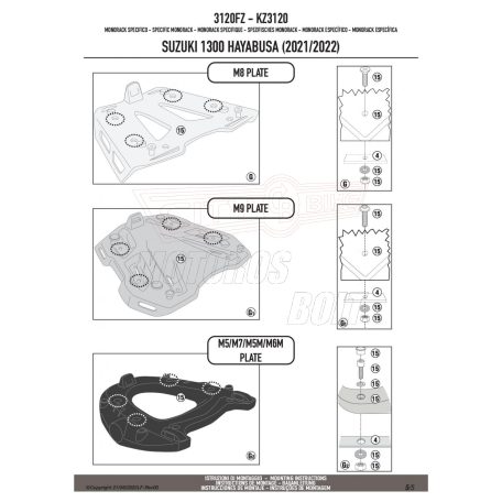 Csomagtartó alap SUZUKI HAYABUSA 1300 (2021-2024) GIVI