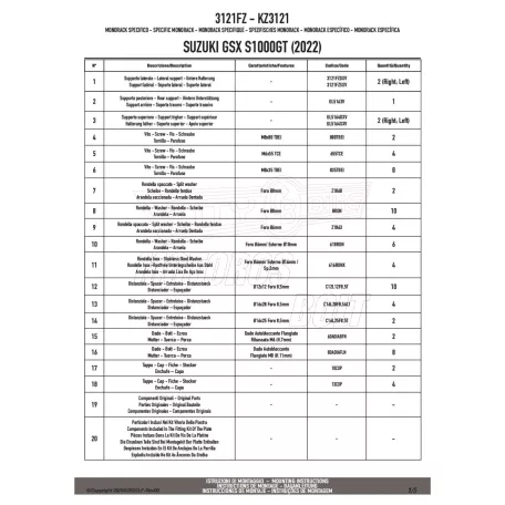 Csomagtartó alap SUZUKI GSX S1000GT 2022-2024 GIVI