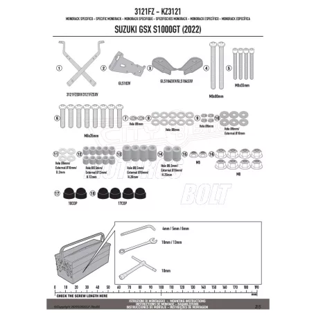 Csomagtartó alap SUZUKI GSX S1000GT 2022-2024 GIVI