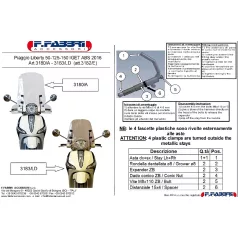 Plexi-szélvédő Piaggio Liberty ABS 50-150 F.Fabbri