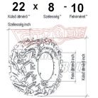 Gumiköpeny ATV/quad 22*8-10 VEE RUBBER VRM208