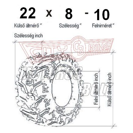 Gumiköpeny ATV/quad 22*8-10 VEE RUBBER VRM208