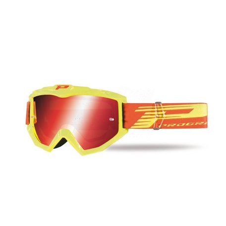Cross szemüveg ProGrip PG 3201 fluo sárga keret, tükrös piros lencsével