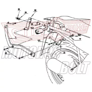  Csomagtartó alap Yamaha XJ 600 Diversion (91-95) / Yamaha XJ 600 Diversion (96-03) / Yamaha XJ 600 Diversion N (96-99) GIVI