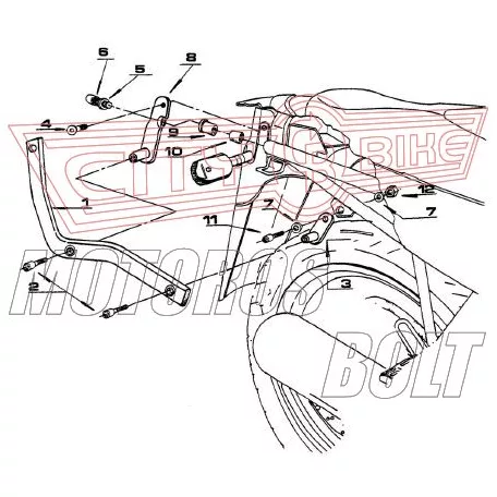 Csomagtartó alap Yamaha XJ 600 Diversion (91-95) / Yamaha XJ 600 Diversion (96-03) / Yamaha XJ 600 Diversion N (96-99) GIVI