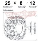 Gumiköpeny ATV/quad 25*8-12 VEE RUBBER VRM189