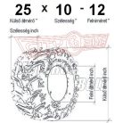 Gumiköpeny ATV/quad 25*10-12 VEE RUBBER VRM189