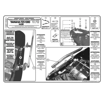 Csomagtartó alap Yamaha FZS 1000 Fazer (01-05) GIVI