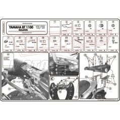 Csomagtartó alap Yamaha BT 1100 Bulldog (02-09) GIVI