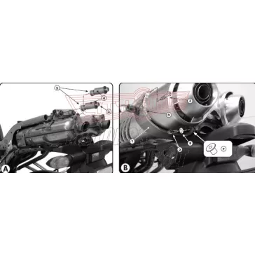   Kiegészítő szett oldaldoboz tartóhoz Yamaha FZ6 / FZ6 600 Fazer (04-06) / Yamaha FZ6 S2 / FZ6 600 Fazer S2 (07-11) GIVI