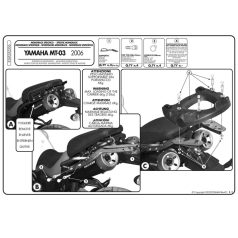 Csomagtartó alap Yamaha MT 03 600 (06-14) GIVI