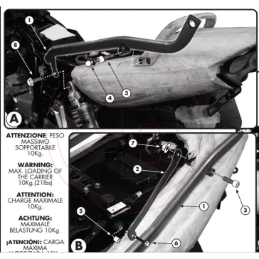 Csomagtartó alap Yamaha XJR 1300 (07-14) GIVI