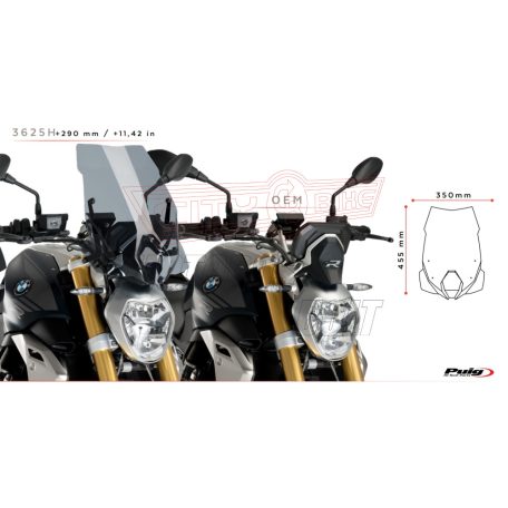 Plexi-szélvédő BMW R 1250 R (2019-2022) PUIG (tartóval)