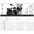 Plexi-szélvédő BMW R 1250 R (2019-2022) PUIG (tartóval) füst színű
