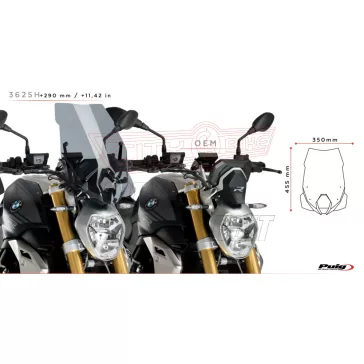   Plexi-szélvédő BMW R 1250 R (2019-2022) PUIG (tartóval) víztiszta