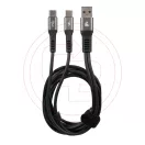 Kábel USB/C+C dupla 100cm  töltő+adat Lampa