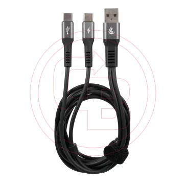 Kábel USB/C+C dupla 100cm  töltő+adat Lampa