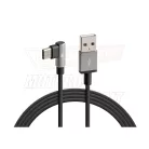 Kábel USB/C 100cm 90 fok töltő+adat Lampa