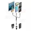 Kábel USB/C+micro+lightning 100cm töltő Lampa