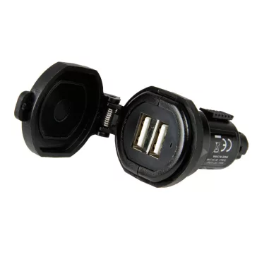 DIN dugó dupla USB -DIN 2700mA (LAMPA)