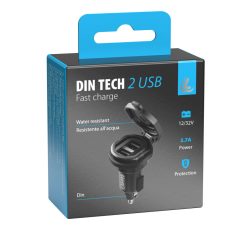 DIN dugó dupla USB -DIN 2700mA (LAMPA)