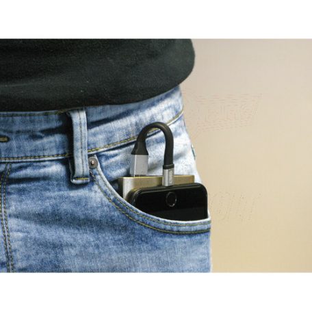 Kulcstartós APPLE töltő+adat kábel 10cm Lampa