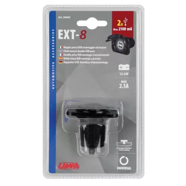 USB töltő dupla burkolatba szerelhető LAMPA