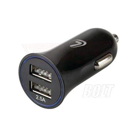 Szivargyújtó dugó dupla USB-normal 2,5A (LAMPA)