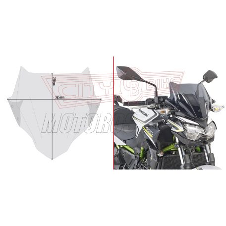 Plexi-szélvédő Kawasaki Z 650 (2020-2023) / Yamaha MT-03 321 (2020-2023) GIVI