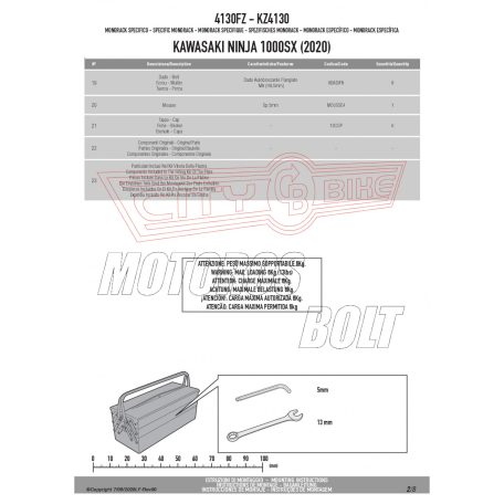Csomagtartó alap Kawasaki Ninja 1000 SX (2020-2024) GIVI