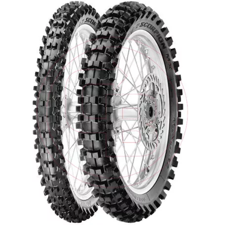 PIRELLI gumiköpeny 80/100-14 SCORPION MX32 MID SOFT 40M első kerékre